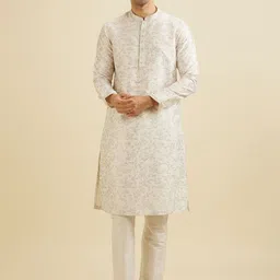 Manyavar Men Printed Regular Kurta with Pyjamas-picture-8