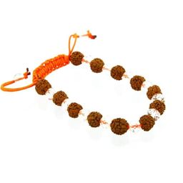 Divine souvenirs Unisex Rudhraksh Beaded Wooden Elasticated Bracelet-21