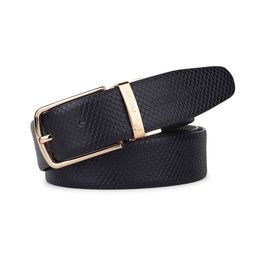 JND Men Textured Leather Reversible Formal Belt-image-95