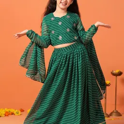 Sangria Printed Lehenga With Choli & Dupatta-picture-8