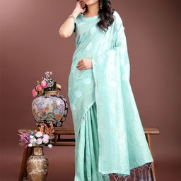 Mitera Women Woven Design Zari Saree-picture-2