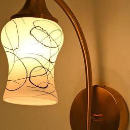 SOMIL Black & White Printed Glass Cylinder Shaped Wall Lamp-image-85