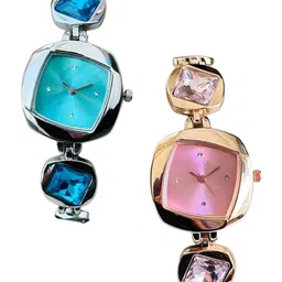 THE SHOPOHOLIC Women Set of 2 Bracelet Style Straps Analogue Watches LR-SKY-ROSE-PINK-picture-34