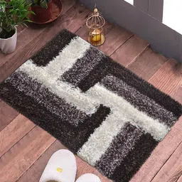 Myntra Elegant Homes Brown & White Geometric Printed Anti-Skid Doormat-picture-37