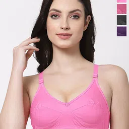 SHYAM SONS FLAIR Shine Pack Of 4 Full Coverage Bra-picture-17