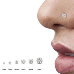 Abhooshan Gold-Plated Cubic Zirconia Stud Nosepin image 4