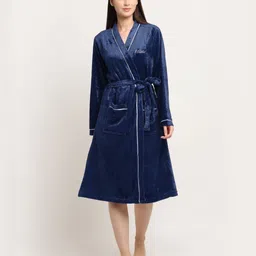 KLOTTHE Woolen Bath Robe With Belt-image-93