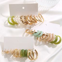 Shining Diva Fashion Contemporary Hoop Earrings-12