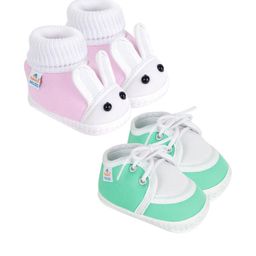 NESKA MODA Pink Cotton Booties-image-65