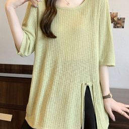 KPOP Women Round Neck Regular Sleeves Top-image-60