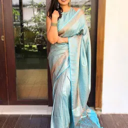 bigben textile Woven Design Zari Silk Blend Banarasi Saree-picture-19
