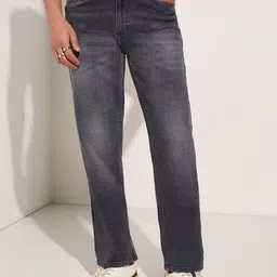 SF JEANS by Pantaloons Men Straight Fit Low Distress Light Fade Jeans-image-50