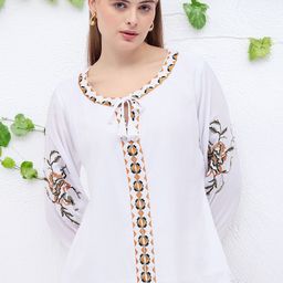 all about you Women Geometric Embroidered A-Line Top-image-51