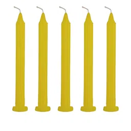 kreyam's Set of 5 Yellow Pillar Candle-picture-28