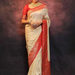 Aldwych Woven Design Silk Blend Banarasi Saree-39
