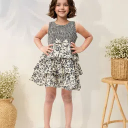 Toonyport Girls Floral Print Fit & Flare Dress-picture-40