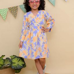JUNITOS Girls Abstract Printed Fit and Flare Dress-picture-58