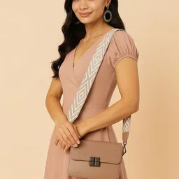 CLARIS JAMES Set Of 2 Self Design Structured Sling Bags image 4