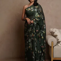 KALINI Floral Poly Chiffon Saree-picture-22