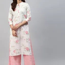 HIGHLIGHT FASHION EXPORT Women Floral Printed Regular Kurta with Palazzos-picture-25