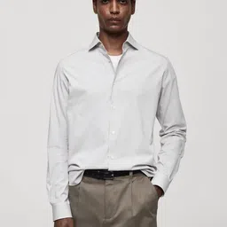 MANGO MAN Striped Formal Shirt-image-92