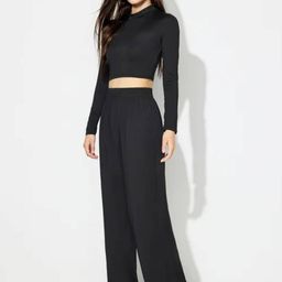 Stylecast X Kotty Round Neck Crop & Long Sleeve Top With Trouser Co-Ords-picture-35