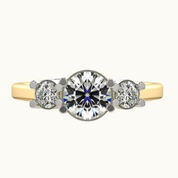 VALANOVA Women Sterling Silver Plated 18 Kt Gold & Certified Diamond Ring 1.08cts-image-61