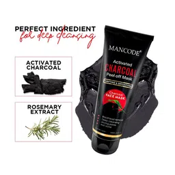 MANCODE Power Glow Face Wash With Instant Glow & Charcoal Peel off Mask - 100ml Each image 3