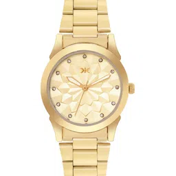Killer Women Brass Dial & Stainless Steel Bracelet Style Straps Analogue Watch KLW904A-image-97