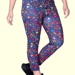 aarbee Women Printed All Weather High Rise Ankle Length Printed Gym Tights-picture-20