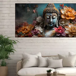 nestroots Blue & Orange 1 Piece Canvas Other Wall Paintings-picture-19