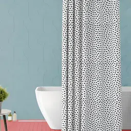 ArtzFolio White & Black Printed Shower Curtain-image-44