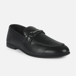 Louis Philippe Men Leather Slip-On Sneakers with Buckle-image-59