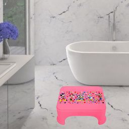 Kuber Industries Pink & Blue Abstract Plastic Bath Accessories Set-38
