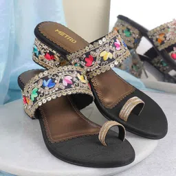 Metro Embellished Stiletto Mules-29