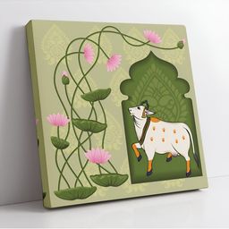 SAF Green & White 1 Piece Wood Birds and Animals Wall Paintings-image-30