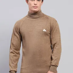 Monte Carlo Men Turtle Neck Long Sleeves Woollen Pullover-image-75