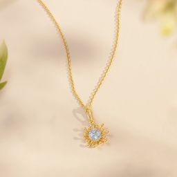 Mia by Tanishq 14KT Yellow Gold & Natural 0.084 Ct Diamond Blossom Pendant-picture-29