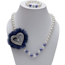 Daizy Girls Heart Pearl Beaded Jewellery Set-image-91