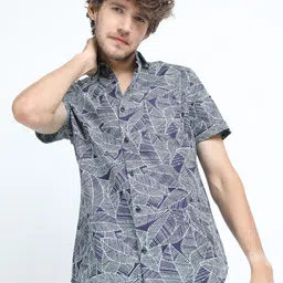 Highlander Men Slim Fit Geometric Shirts-image-95