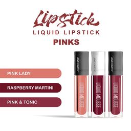 LOVE EARTH Set Of 3 Liquid Lipstick- 2 ml Each-Pink Lady- Raspberry Martini- Pink & Tonic image 3
