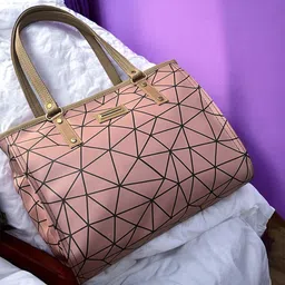 DAISY STAR Abstract Printed Structured Shoulder Bag-50
