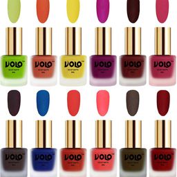 VOLO Set Of 12 Velvet Matte Nail Polish- 8 ml Each-image-58