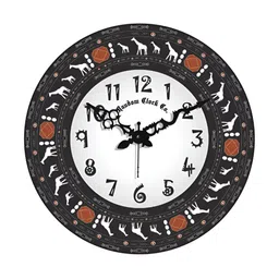 RANDOM White & Black Printed Contemporary Wall Clock-53