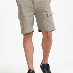 NEVER NEUD Men Relaxed Fit Cargo Shorts-image-52