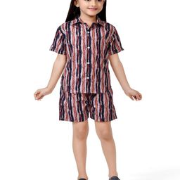 BAESD Girls Printed Pure Cotton Shirt with Shorts-image-61
