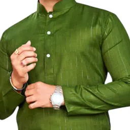 AKSHAT CREATION Men Striped Regular Kurta with Trousers image 3