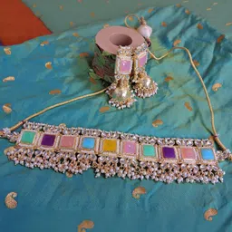VATSALYA creation Gold-Plated Artificial Stones Alloy Jewellery Set-image-25