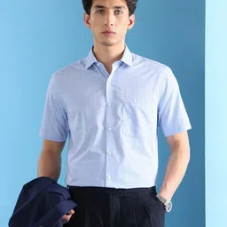 Arrow Men Checked Spread Collar Formal Shirt-image-42