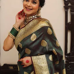 DIVASTRI Woven Design Zari Banarasi Saree-45